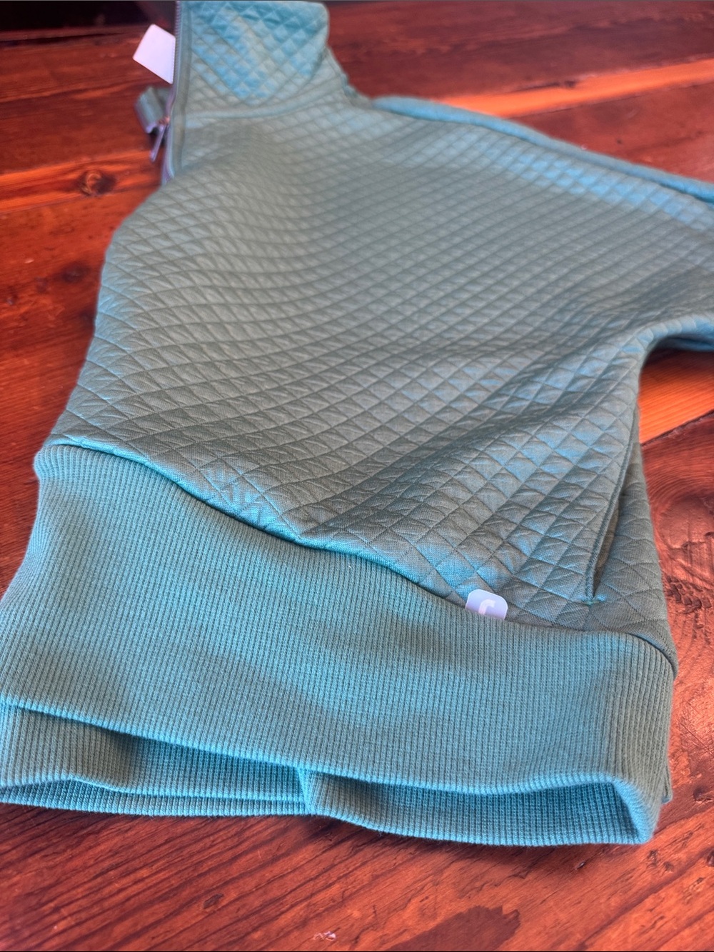Lole Quilted Pullover Half Zip Kelly Green Size M - Picture 9 of 9